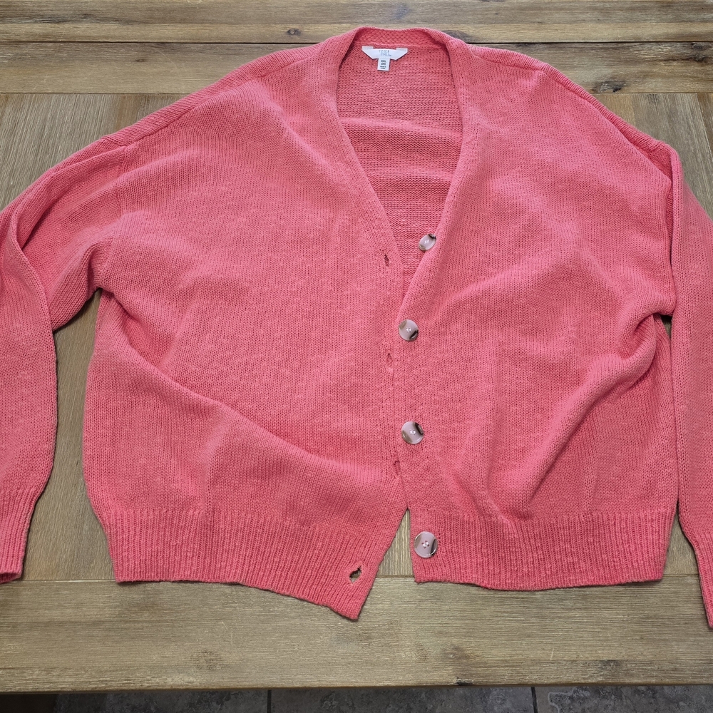 Time and Tru Coral Knit Cardigan